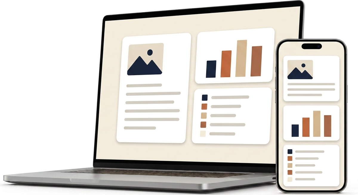 Veruno Website auf Desktop- und Mobilgeräten
